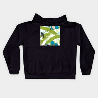 Seamless floral background with petunia toucan Kids Hoodie